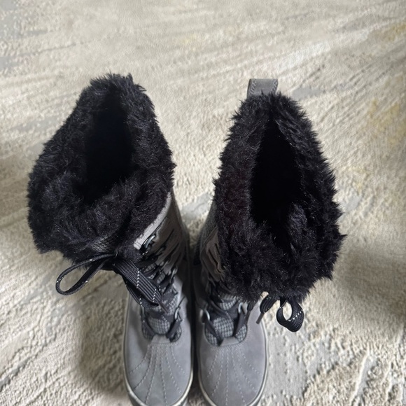 Sorel Tivoli High II Snow Boots black gray checkered print lace up waterproof 8 - Picture 11 of 11
